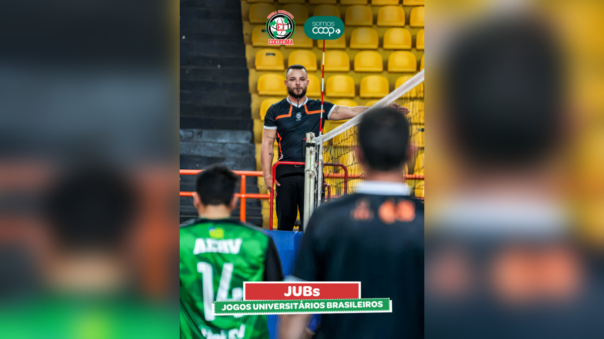 Professor da Escola Coopema participa dos Jogos Universitários Brasileiros como árbitro de voleibol